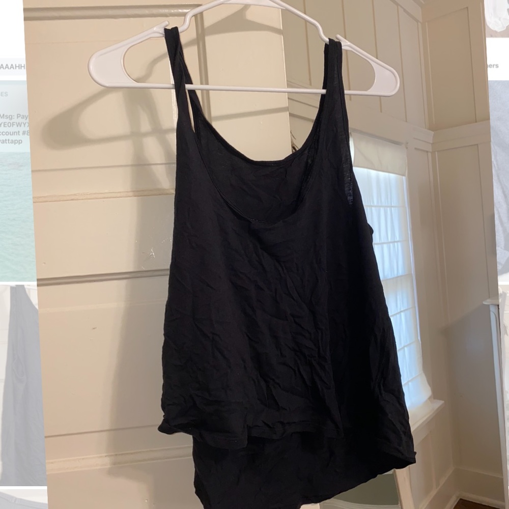 Black High/Low Lululemon Tank